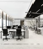 3d rendering loft business meeting and working room on office building